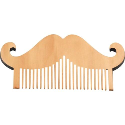 2021 Creative Massage Wooden Comb Fine Tooth Comb Anti-static Detangling Beard Brushes Hairbrush for Men Beard Hair Care Tools