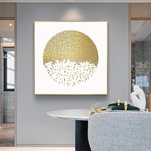 Abstract Golden Luxury Posters Nordic Canvas Painting Wall Art Modern Decorative Printing Picture for Living Room Home Decor