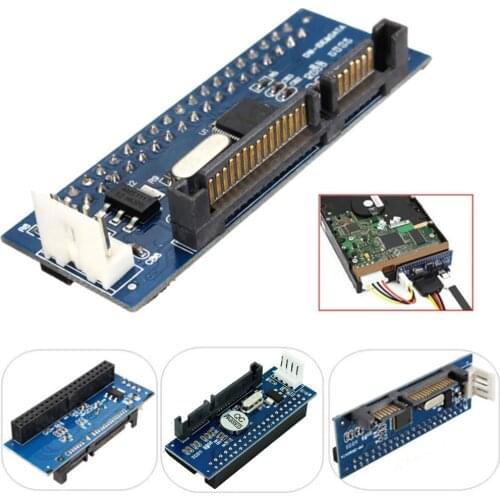 SATA IDE Adapter 40 Pin IDE To SATA Connector 3.5 HDD IDE/PATA Hard Disk Adapter Converter with 7Pin-SATA Data Cable 1.5G/Bps