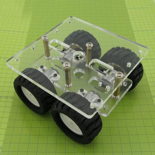 Acrylic N20 motor Smart 4wd Robot Car Chassis For Arduino Deceleration Motor Vehicle DIY Model Mini Frame Eduaction Kit