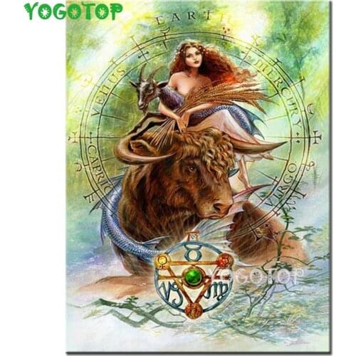 Diamond painting 12 Zodiac Constellation Diy diamond embroidery full rhinestone picture Aries Taurus girl mosaic decor YY4497