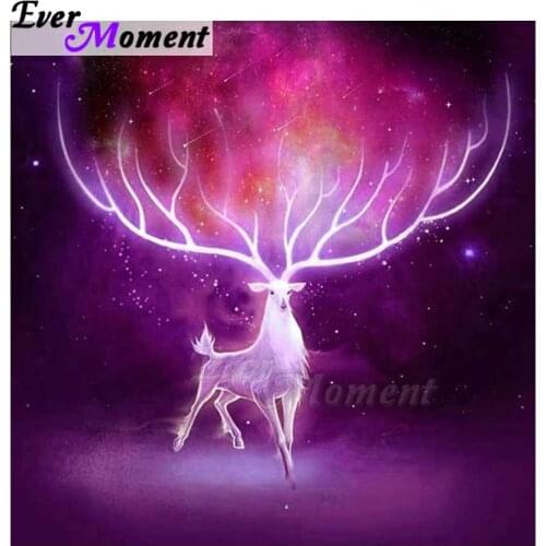 Ever Moment Diamond Painting Deer Picture Of Rhinestone Full Square Drill Decoration For Home Diamond Embroidery ASF1455