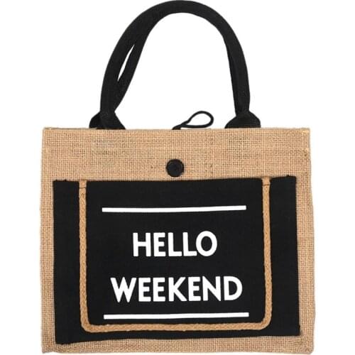 ASDS-Linen Luxury Handbag Large Capacity Female Casual Shoulder Bag Ladies Daily Handbag