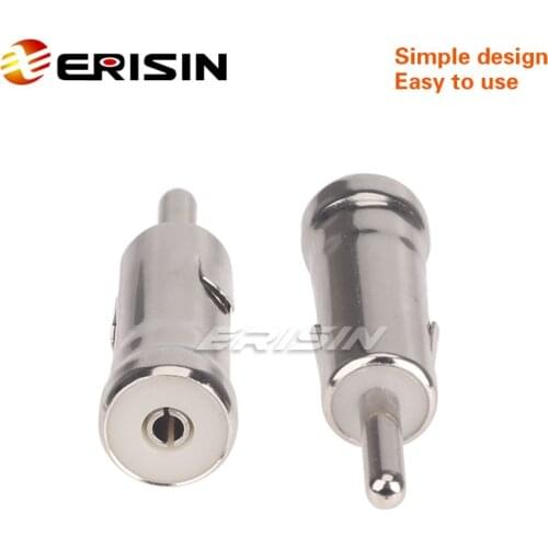 Erisin ES041 Car Stereo DVD Radio ISO Male Plug to Din Aerial Antenna Adaptor Connector