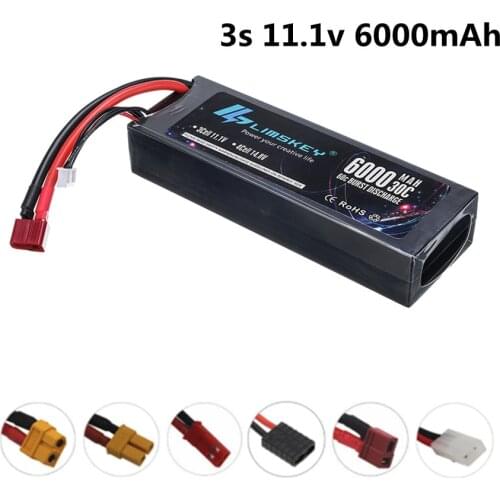 3s 11.1v 6000mAh lipo Battery For RC remote control aircraft toys helicopters Airplanes cars Boat 3s Lipo 11.1v battery T plug
