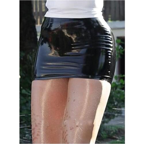 Free shipping !!! Handmade latex mini skirt high quality short skirt custom made hot sale