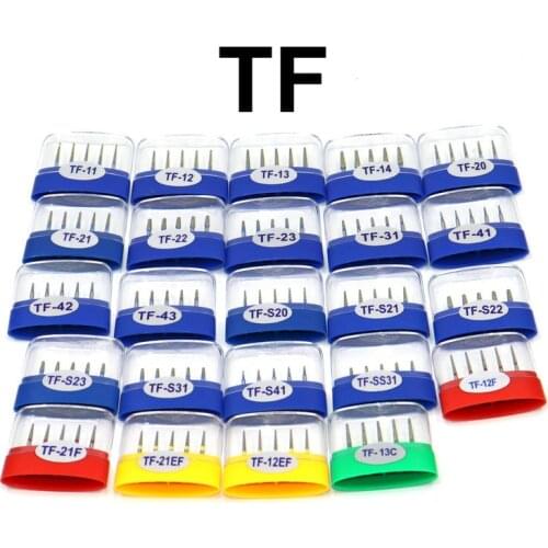 5pcs/box Dental TF Diamond Burs High Speed Handpieces Grit Drills Burs for Teeth Preparation Dental TF Series Burs Endodontic