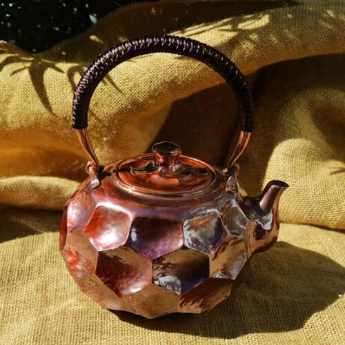 One Full Piece Pure Copper Pot Teapot Water Kettle Top Grade Gift Handmade