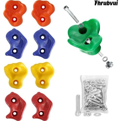 Rock Climbing Hand Holds Childrens Playground Wall Kids Indoor Outdoor Play Sets with Mounting Hardware