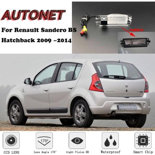 AUTONET Backup Rear View camera For Renault Sandero BS Hatchback 2009 2010 2011 2012 2013 2014/parking Camera or Bracket