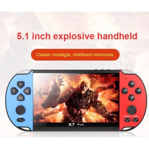 Handheld Game Console Nostalgic 4.3 Inch HD Large Screen 8G Double-rocker X7 Classic Game Retro Mini Handheld MP5 Video Game