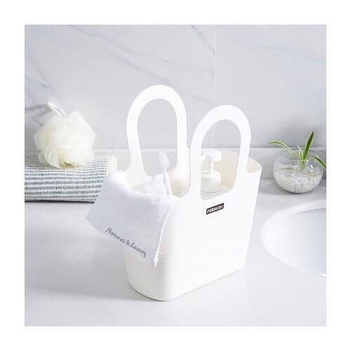 Wash basket, portable shower basket, bathroom toiletries storage basket, Korean cute bath basket