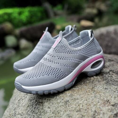 Summer Breathable Women Running Shoes Hollow Mesh Sneakers Air Cushion Gym Outdoor Sport Shoes Foe Women Walking Jogging Shoes