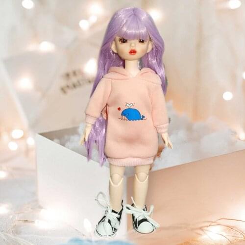 Cute Girl BDJ Dolls With Makeup Joint Body Handmade Adjustable Ball Jointed Doll Makeup Kawaii DIY Dress Up Doll Toys