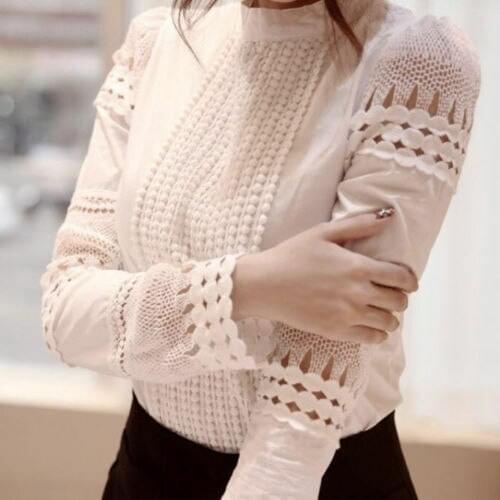 Fashion Women Ladies Summer Loose Casual Cotton Long Sleeve Shirt Tops Blouse