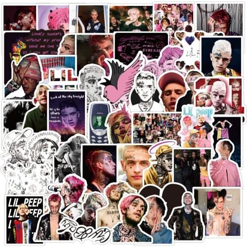 10/50pcs Singer LIL PEEP Stickers for Luggage Laptop Bike Skateboard Stickers Waterproof Childrens Toy Graffiti Stickers