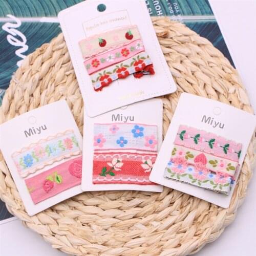2020 Spring And Summer New Childrens Hairpin Korean Version Of the Simple Embroidery Duckbill Clip BB Clip Set Hair Accessories
