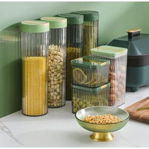 1300ml European Style Pasta Bucket Sealed Plastic Storage Jar Noodles Rice Grain Storage Box Kitchen Food Storage Bottle LB570