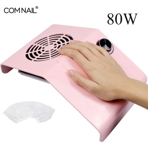 80W Strong Suction Nail Vacuum Cleaner Salon Use Nail Dust Collector With Dust Bag Easy Opearational Button Nail Art Equipoment