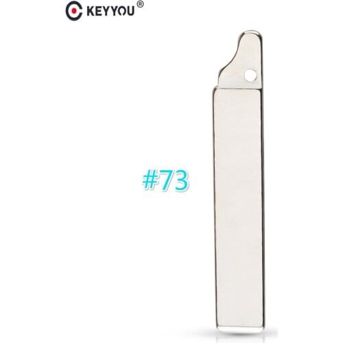 KEYYOU NO.73 Car Remote Key Blade For Renault Citroen Peugeot Flip Folding Key Blank With Groove Replacement