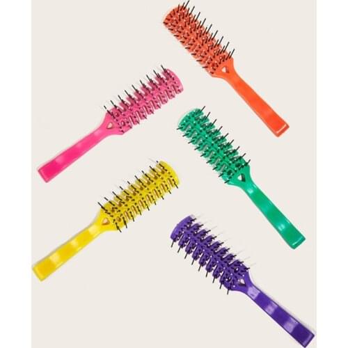 Random Color Vent Brush Hair Brush 7 Row Vent Brush With Ball Tipped Bristles for Men and Women