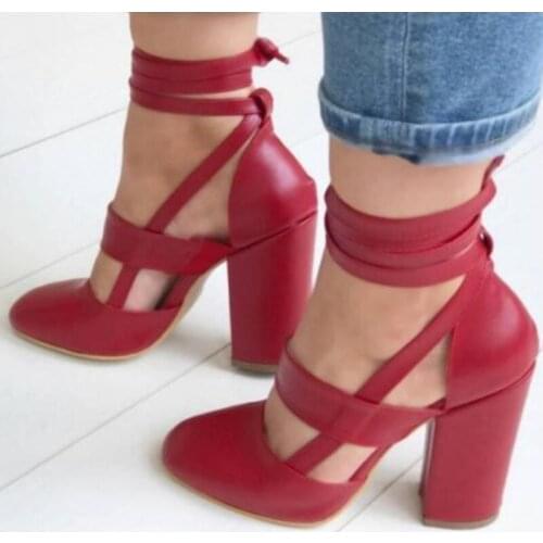 Womens Shoes 2021 Summer New Fashion Thick Heels Strapping Ladies Sandals Sexy High Heel Shoes Bind Sandals Temperament Leisure