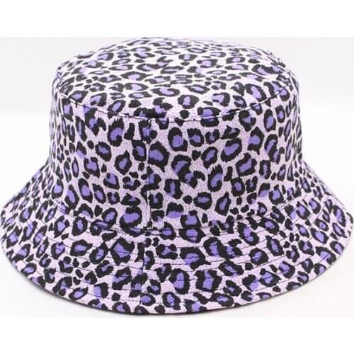 Leopard Printed Bucket Hat Fisherman Cap Outdoor Travel Hat Sun Cap Hats For Men And Women Sun Fishing Hat
