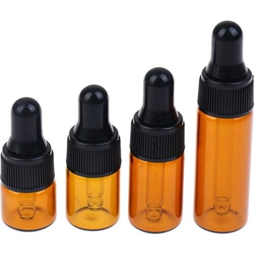 10pcs /set Essential Oil Dropper Glass bottles 1ml 2ml 3ml 5ml vegetable oil Essence store essential oils Storing Perfume