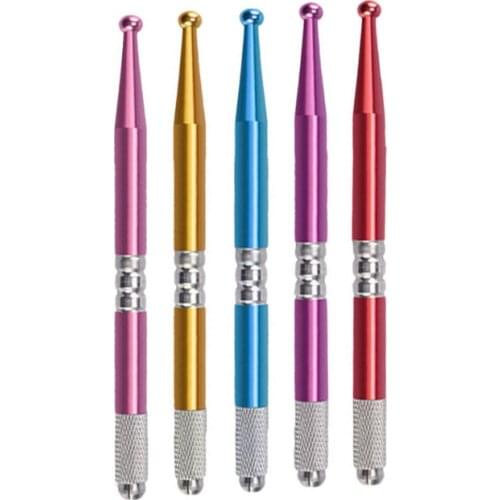 Light Manual Tattoo Eyebrow Pen For Permanent Makeup Durable Aluminum Alloy Pen Lightweight Design With Lock-Pin Tech