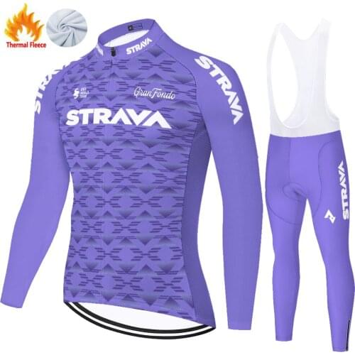 Strava Winter Thermal Fleece Roupas Roupa Equipment Men Conjunto Masculino Jersey Ropa Bicicleta Maillot Ciclismo Hombre Cycling