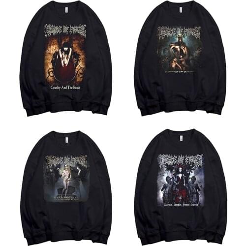 4 designs Gothic Cradle Of Filth Pollover Sweatshirt Rock black hoodie punk sudadera streetwear fleece Outerwear heavy metal