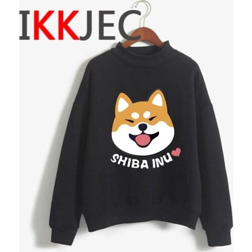 Shiba Inu Kawaii Dogs Funny Cartoon Grunge Aesthetic Hoodies Women Ladies Harajuku Cute Anime Sweatshirt Streetwear Hodoy Female