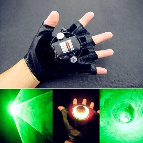 Green Laser Whirlwind Handheld Laser Cannon For Club Rotating LED Glove luminous Costumes Birthday party decoration