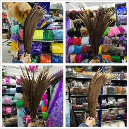 10-100pcs Pretty 20-30 inches/50-75 cm Natural Golden Pheasant Tail Feathers Wedding Christmas Home Craft New Year decoration