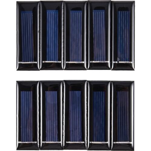 10Pcs Mini Solar Panel New 0.5V 100mA Solar Cells Photovoltaic panels Module Sun Power battery charger DIY 53*18*2.5mm