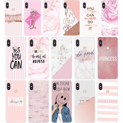 211SD Chic Pink Marble Pretty design Soft Silicone Tpu Cover phone Case for xiaomi redmi 5A 5Plus note 5 5A Pro mi 6