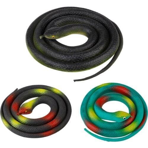 3 Pcs Halloween Gift Tricky Funny Spoof Toy Simulation Soft Scary Fake Snake New Style Horror Toy For Party Creative gift