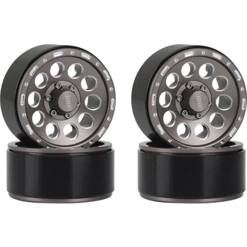 4PCS Metal 1.9Inch Beadlock Wheel Rims Hub for 1/10 RC Crawler Car Axial SCX10 90046 AXI03007 Traxxas TRX4 D90 Parts