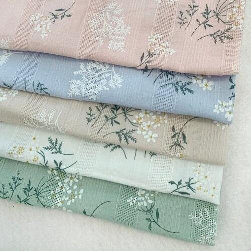 45x50cm Flower Cluster Jacquard Pure Cotton Yarn Fabric Tablecloth Baby Clothes Handmade Diy Fabric