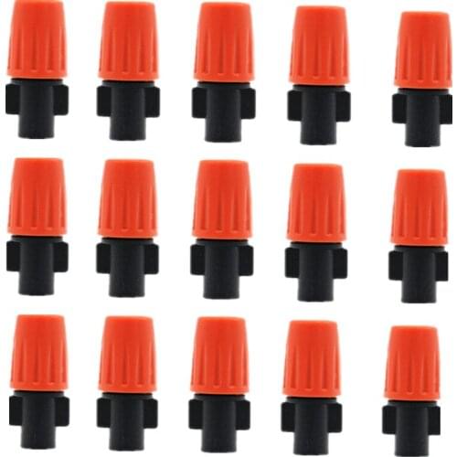 50PCS Yellow Adjustable Spray Garden Irrigation Dripper Sprinkler Drip Fittings Atomizing Sprinkler Drip Fitting Watering