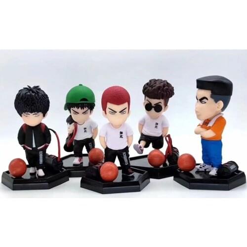 9cm SLAM DUNK Sakuragi Hanamichi Kaede Rukawa Ryota Miyagi Anime Action Figure PVC Collection Model Dolls Toys for Boys Gifts