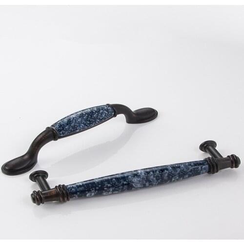 American Wardrobe Handle Door European Style Handle Kitchen Cabinet Drawer Ceramic Furniture Handle