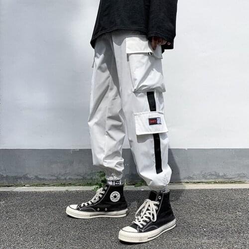 Casual Daily Men Pants Military Style Summer Outdoor Sports Jogger Sweatpants Wide Leg Trousers Loose Comfortable Thin Tracksuit