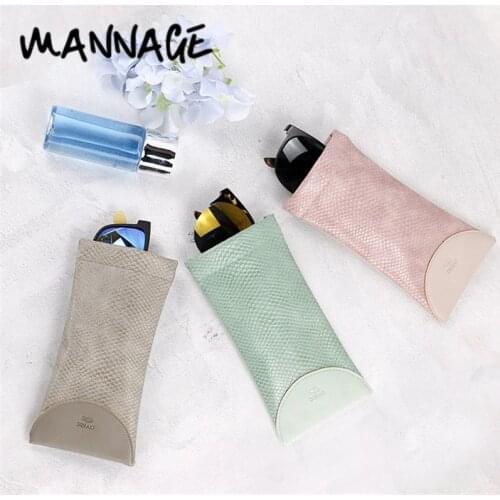 Snake Skin Pattern PU Leather Glasses Bag Fashion Women Portable Glasses Case for Eyeglass Sunglasses Holder Eyewear Accessories