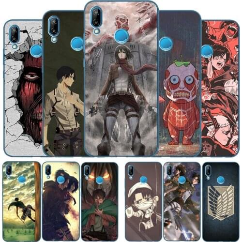 Attack on Titan Soft Silicone Phone Case For Huawei P9 P10 P20 P30 P40 LITE P20 P30 P40 PRO P smart Y6 Y7 Y9 Prime nova 3i
