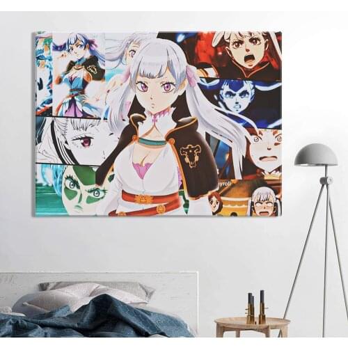 Black Clover Noelle Silva Anime Collage Home Decor Canvas Posters Prints Decoration Art Wall Pictures Living Room Painting