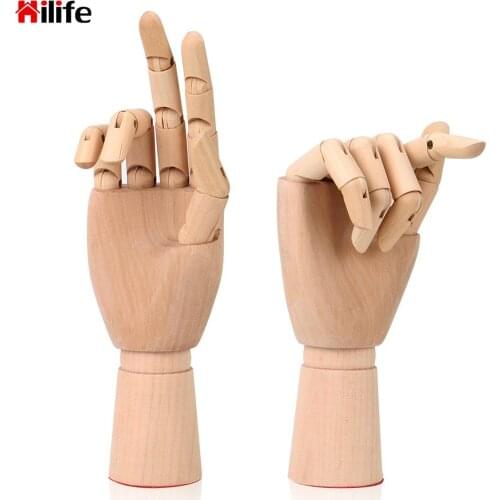 Flexible Jointed Doll 10 Inches Tall Sketch Mannequin Model Human Artist Models Home Decor Wooden Hand Model Movable Limbs