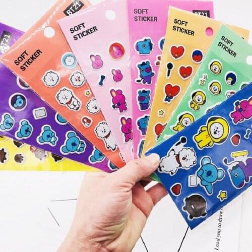 HQBTS bulletproof youth group The official same bubble stickers, three-dimensional stickers, cartoon hand account emoticons