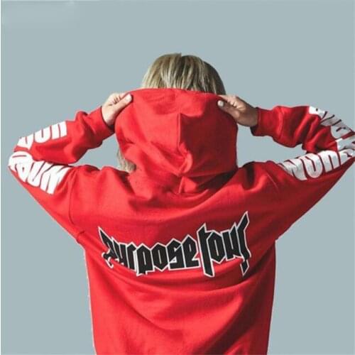 2017 Justin Bieber Purpose Tour Print Hoodie Men Hip hop Hoodie Cotton Pullover WORLD TOUR Special Women Sweatshirt