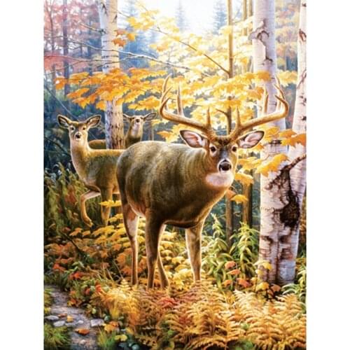 Diy Square Diamond Painting Cross Stitch Sets Cartoon deer Diamond Mosaic Kits Diamond Embroidery mosaic pattern Wall Stickers